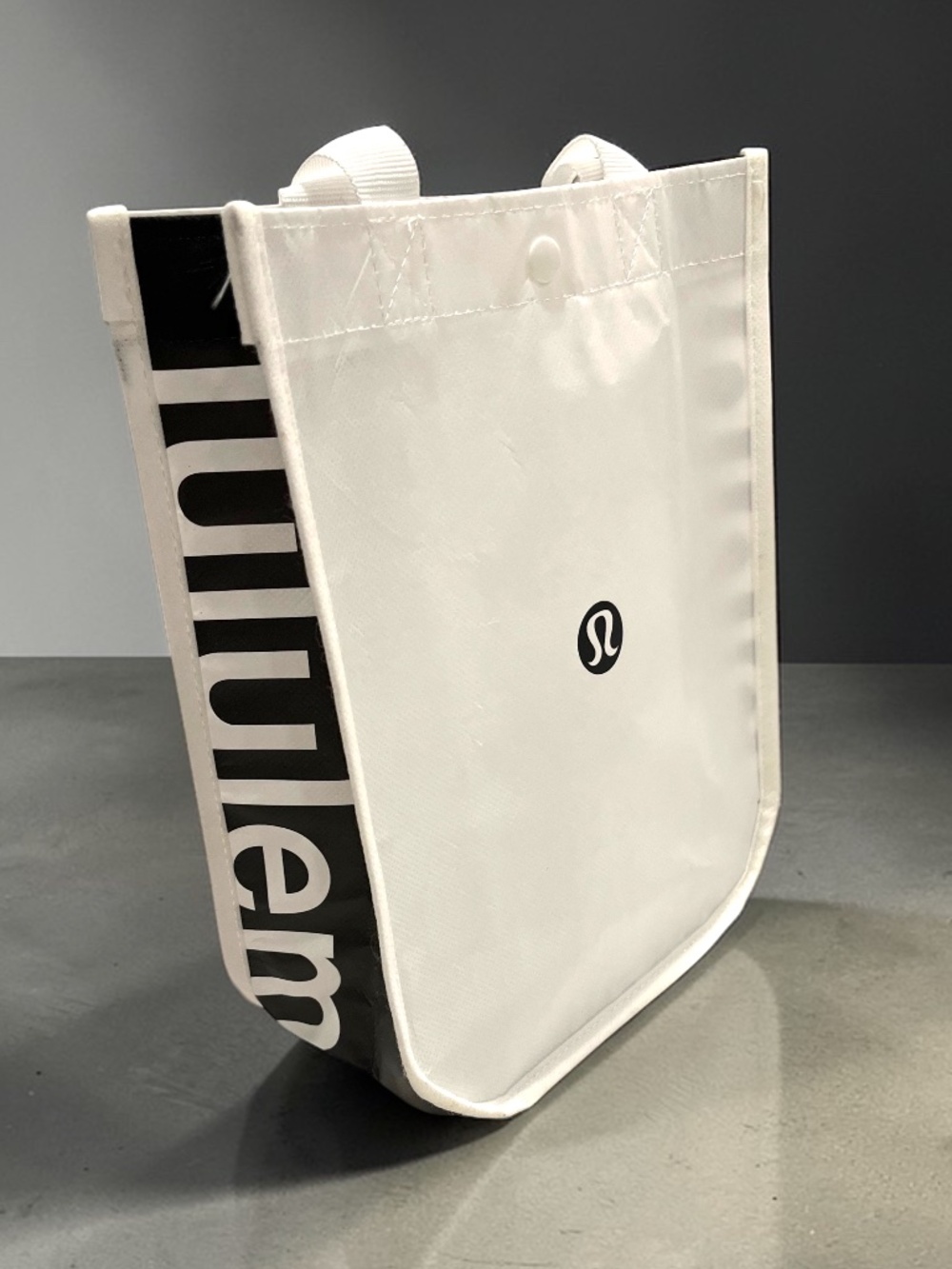 Lululemon Black and White Reusable Small Tote